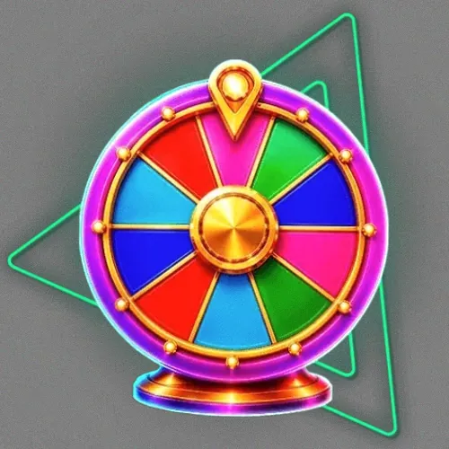 Colourful prize wheel