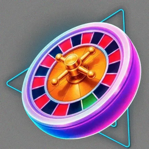 Neon roulette wheel