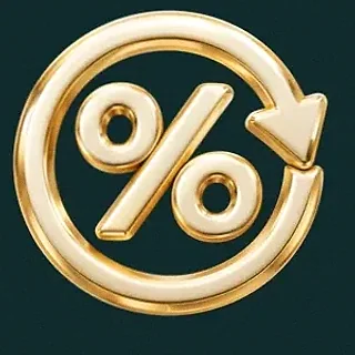 Gold percent symbol — Vegas Now